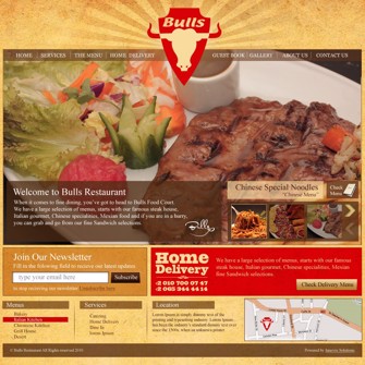 Bulls Restaurant Website